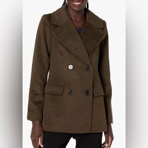 Lark & Ro Dark Brown women’s peacoat size 8